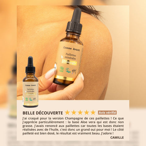 Avis client paillettes minérales Comme Avant