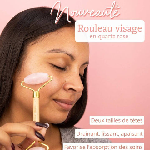 Découvrez notre nouveau rouleau visage en quartz rose 💖