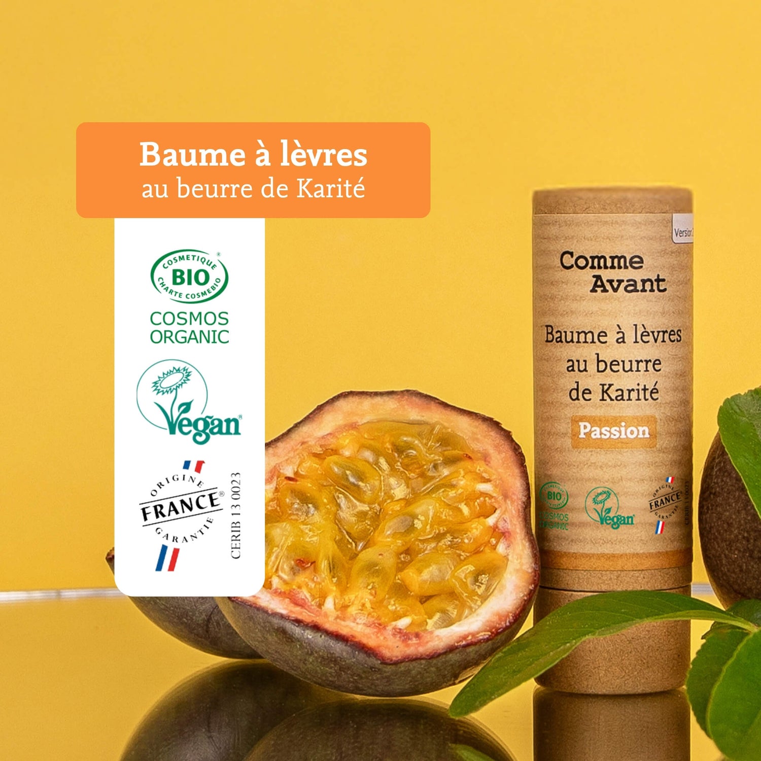 Label baume à lèvres comme avant