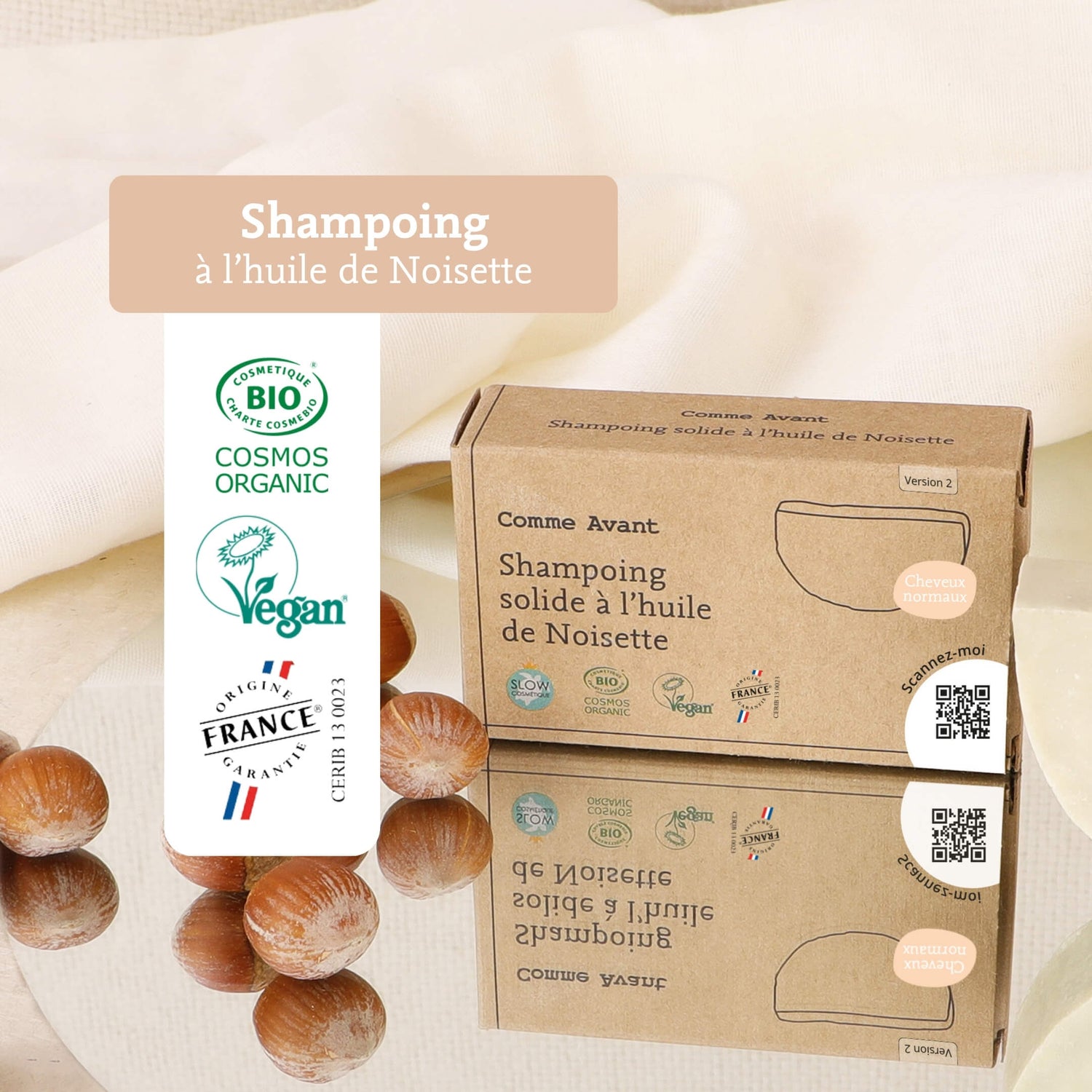 labels shampoing noisette cheveux normaux comme avant