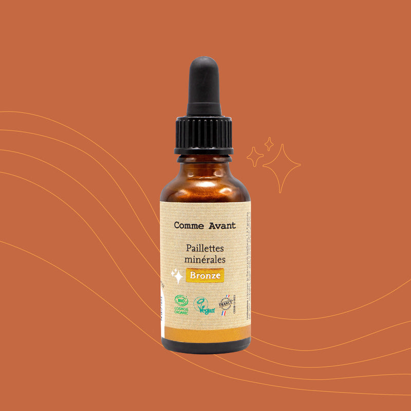Paillettes minérales bronze Comme Avant