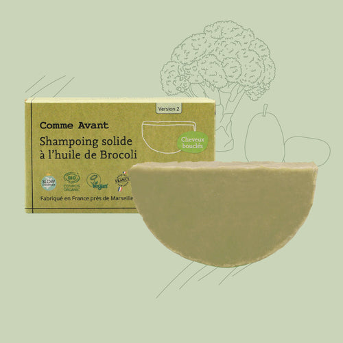 Shampoing solide cheveux colorés ou bouclés à l'huile de brocoli - Version 2