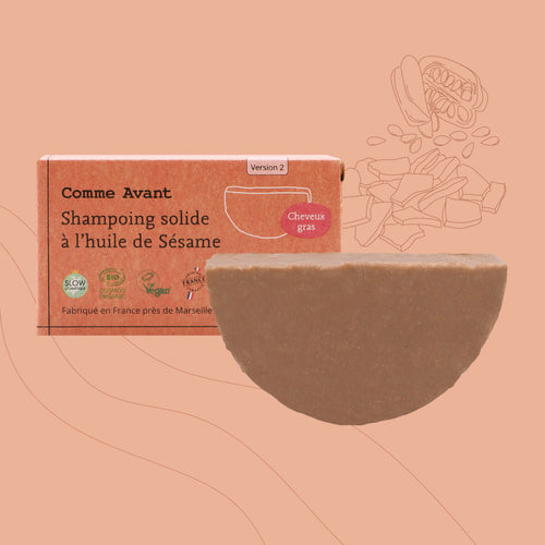 Shampoing solide cheveux gras à l'huile de sésame - Version 2
