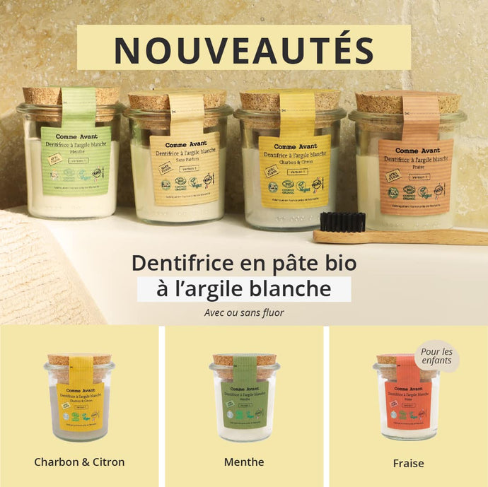 Nos nouveaux dentifrices en pâte - Comme Avant