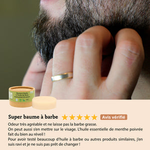 Une barbe douce et brillante avec notre baume solide !