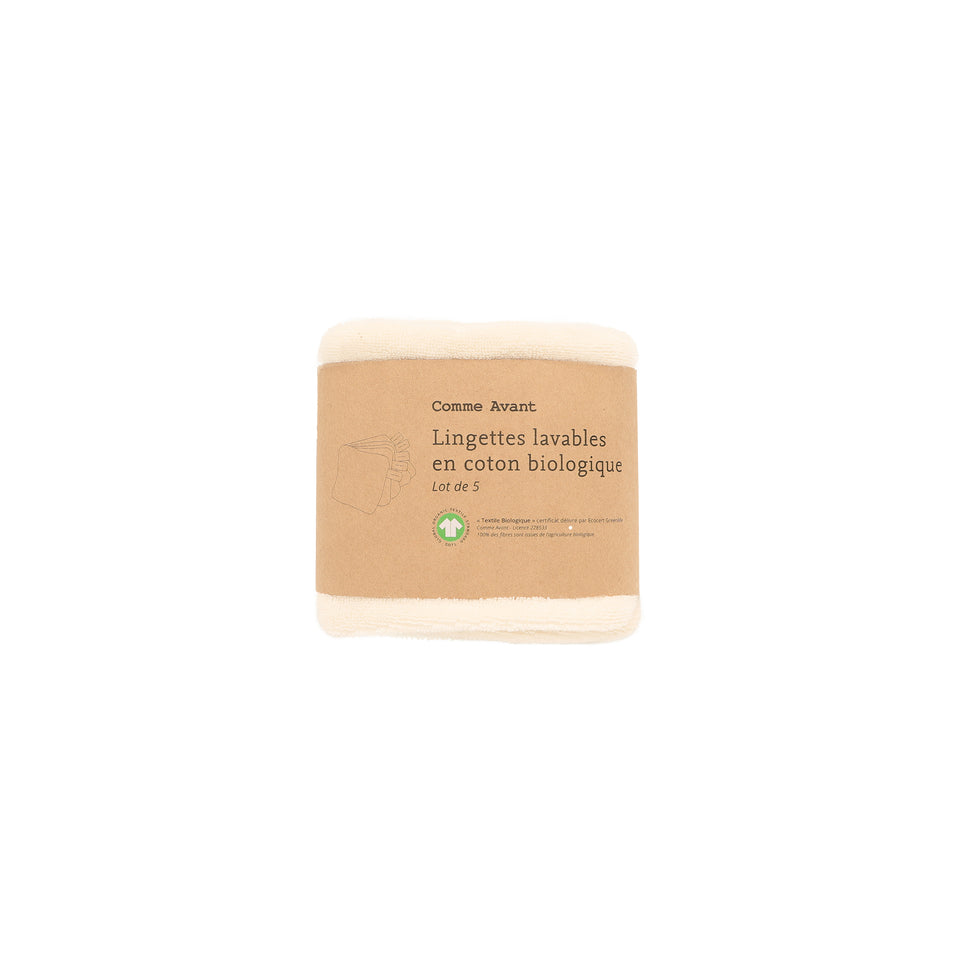 Toallitas de algodón lavables