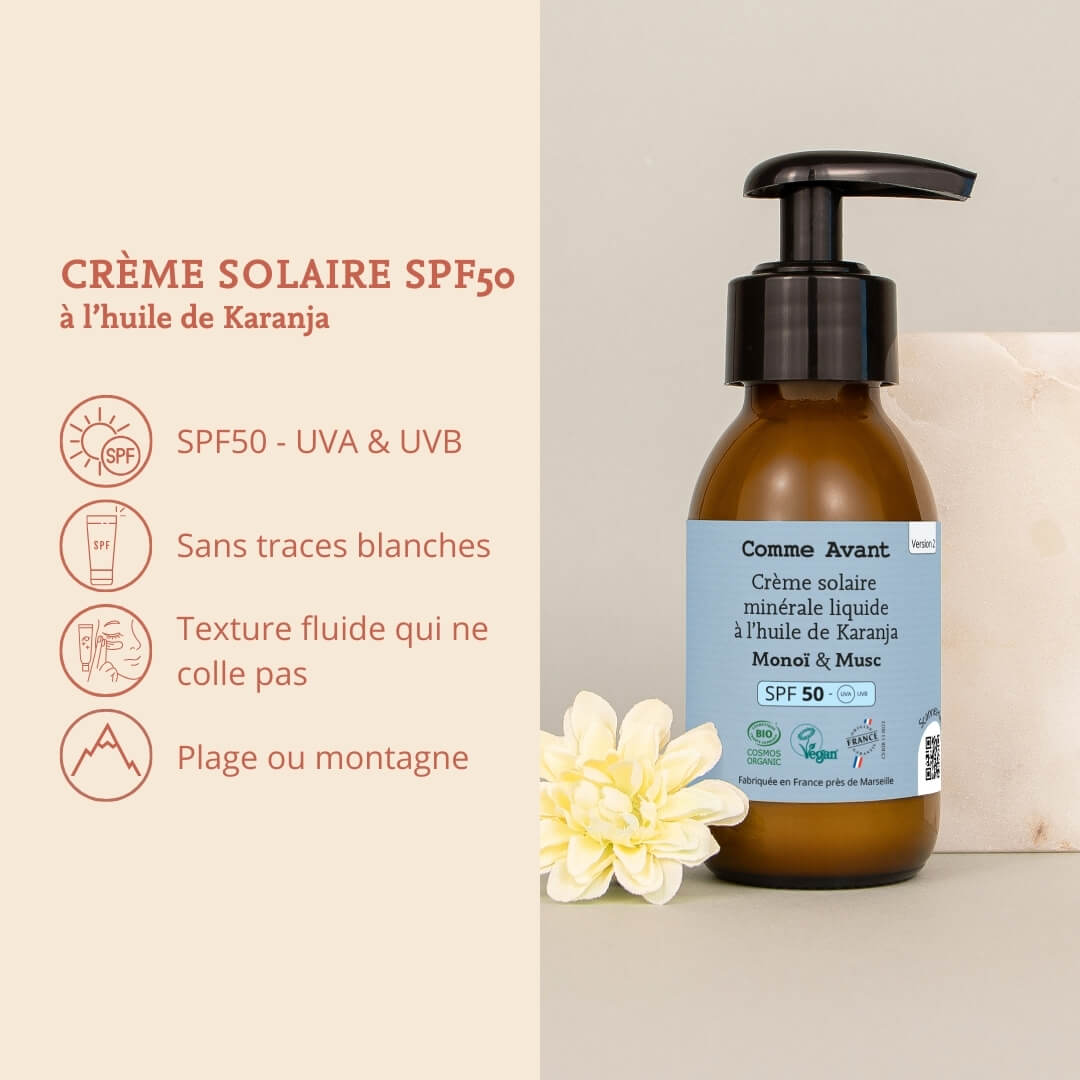 arguments creme solaire liquide comme avant