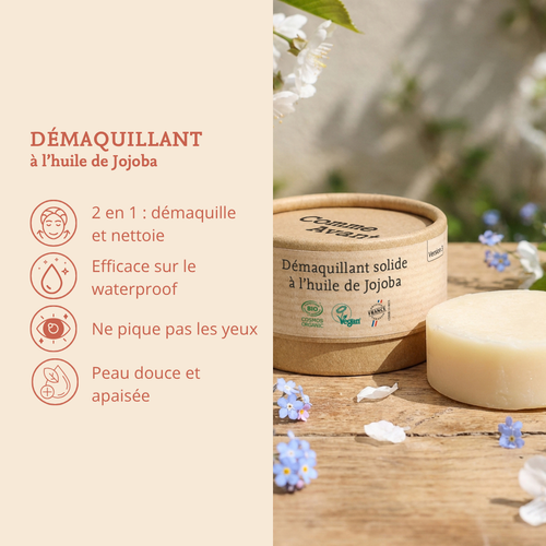 Démaquillant solide à l'huile de jojoba - Version 3