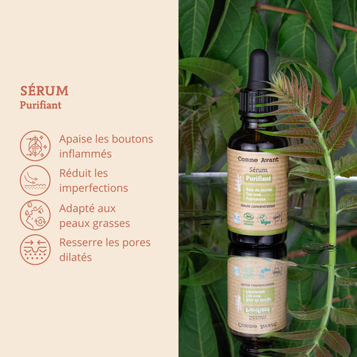 Argument sérum purifiant comme avant