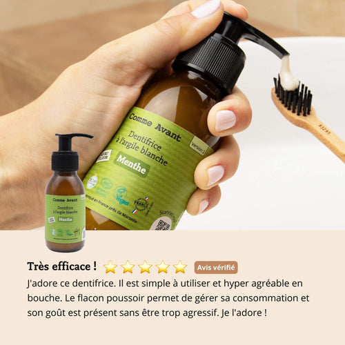 Avis dentifrice menthe comme avant