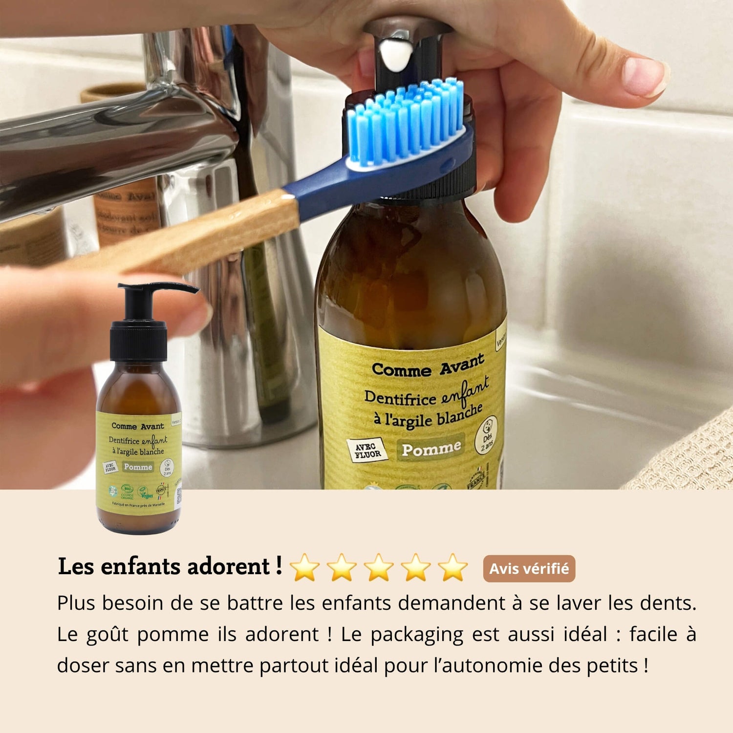Avis dentifrice pomme comme avant