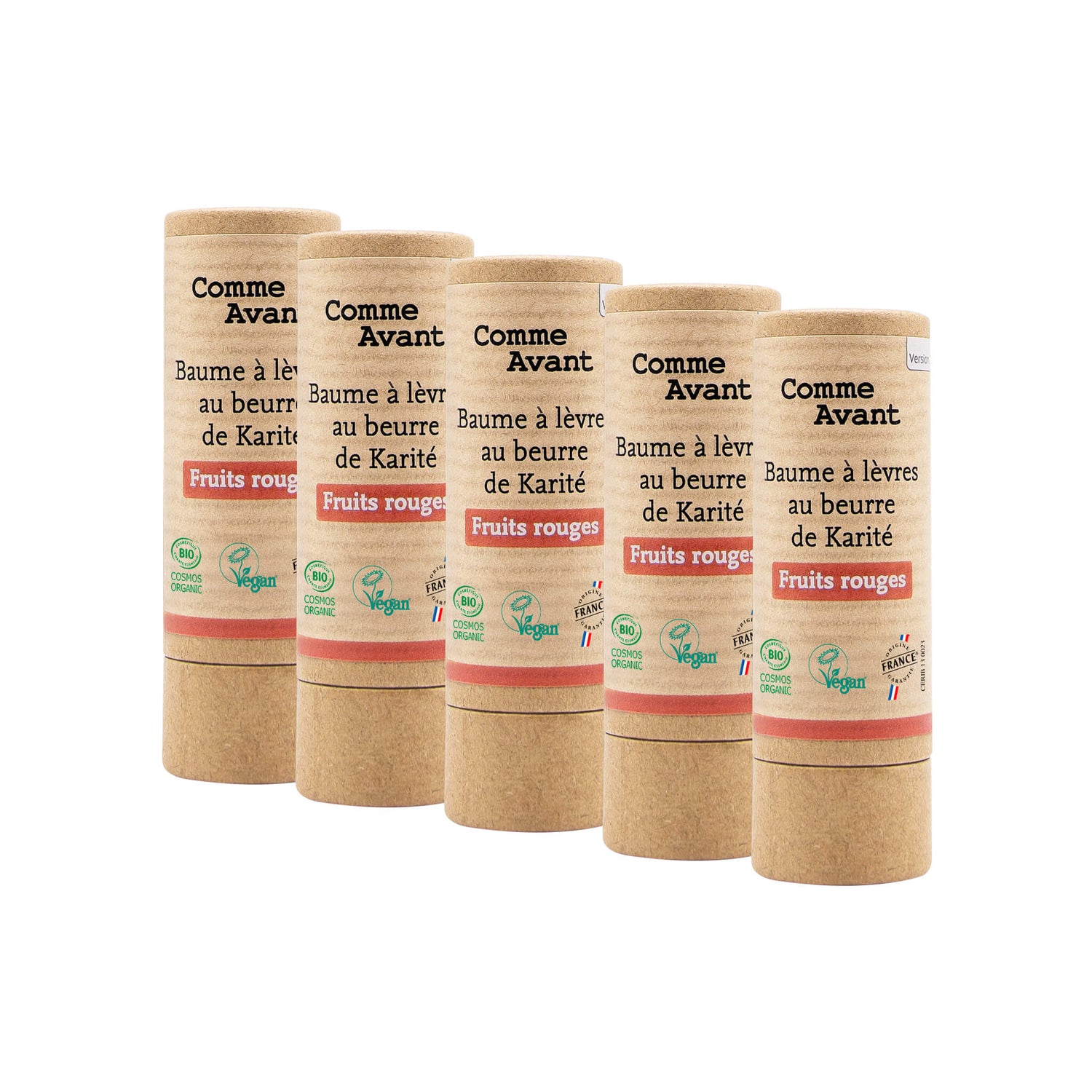 Baumes à lèvres fruit rouge comme avant