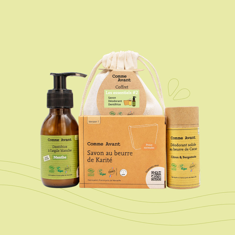 Coffret cosmétique bio les essentiels Comme Avant