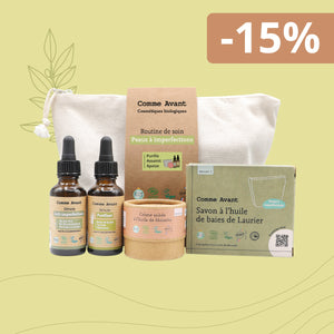 Coffret routine peaux à imperfections -15% comme avant