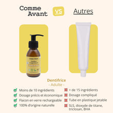 Concurrent dentifrice citron et charbon comme avant
