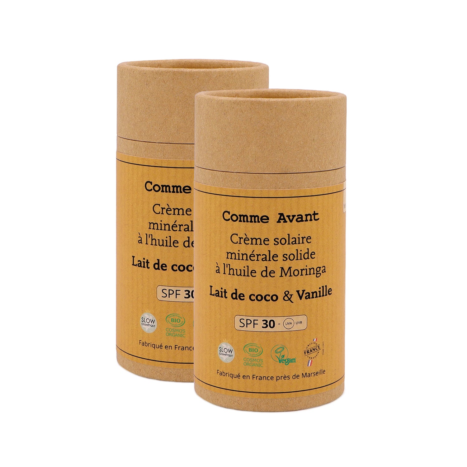 Crème solaire spf30 lait de coco vanille comme avant