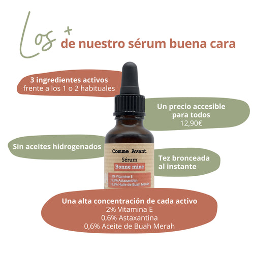 Sérum Buena cara Vitamina E Astaxantina Aceite de Buah Merah Comme Avant
