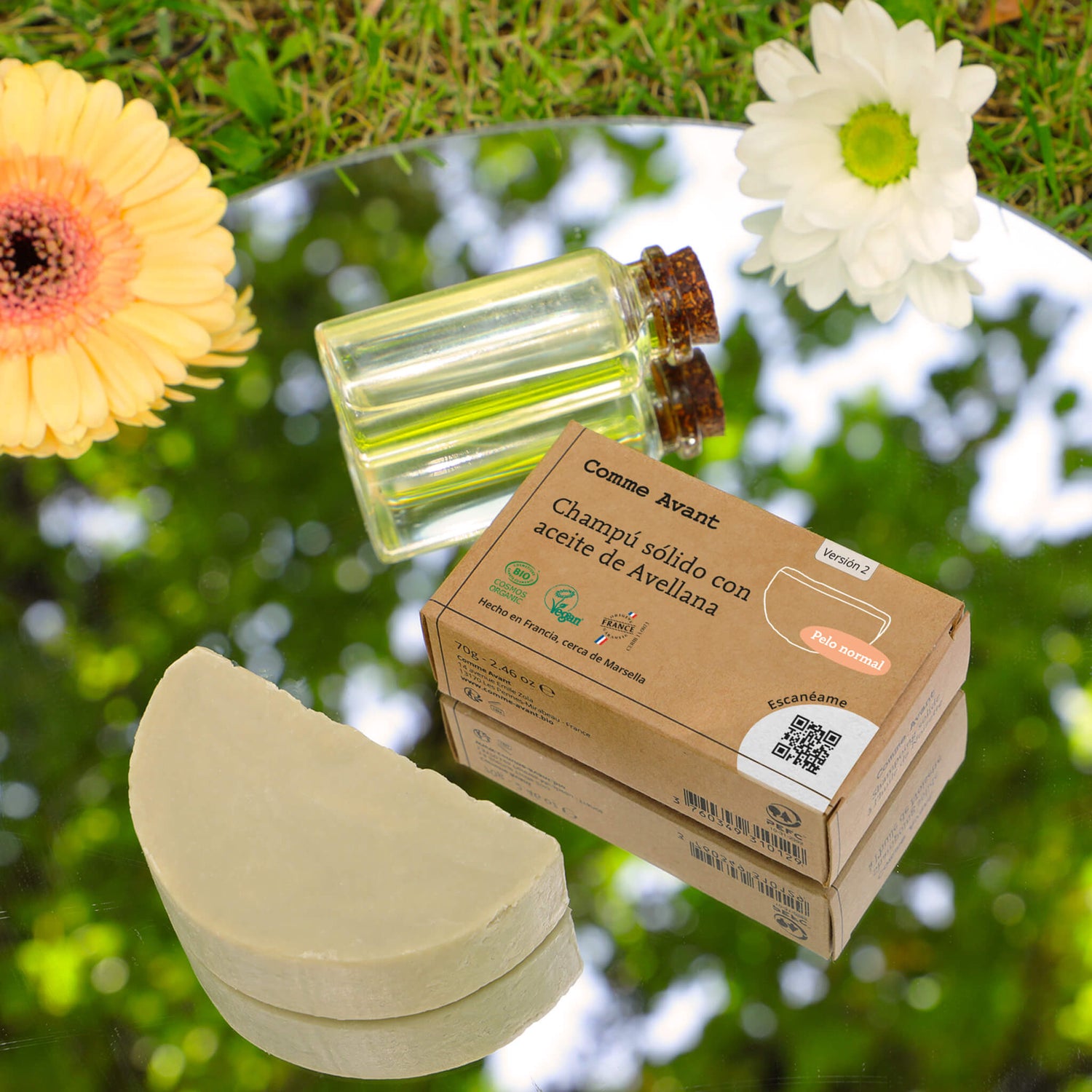 Champú sólido con aceite de Avellana Pelo normal Comme Avant