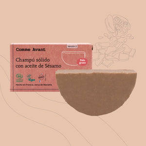 Champú sólido con aceite de Sésamo Pelo graso