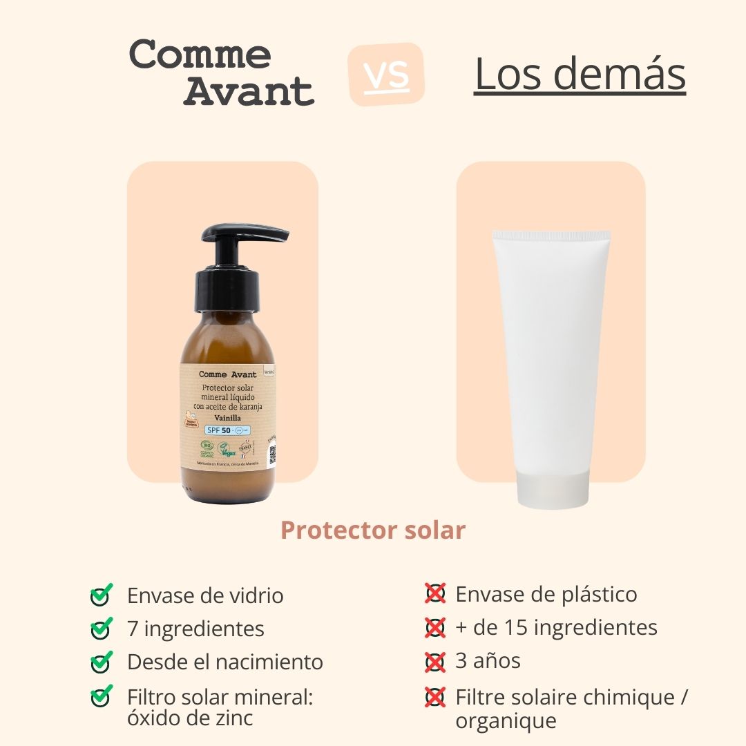 protector solar comme avant vs los demás