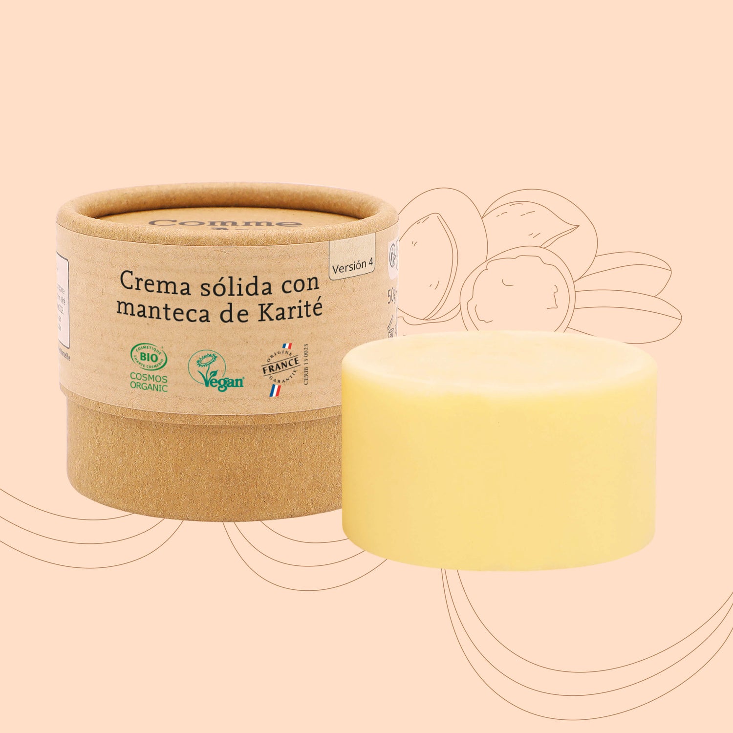 Crema sólida con manteca de Karité Comme Avant