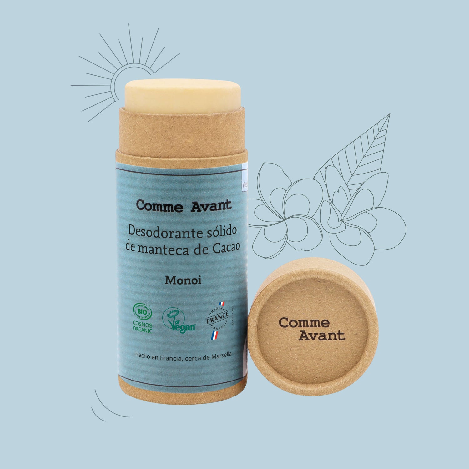 Desodorante sólido de manteca de Cacao Monoi Cacao Comme Avant