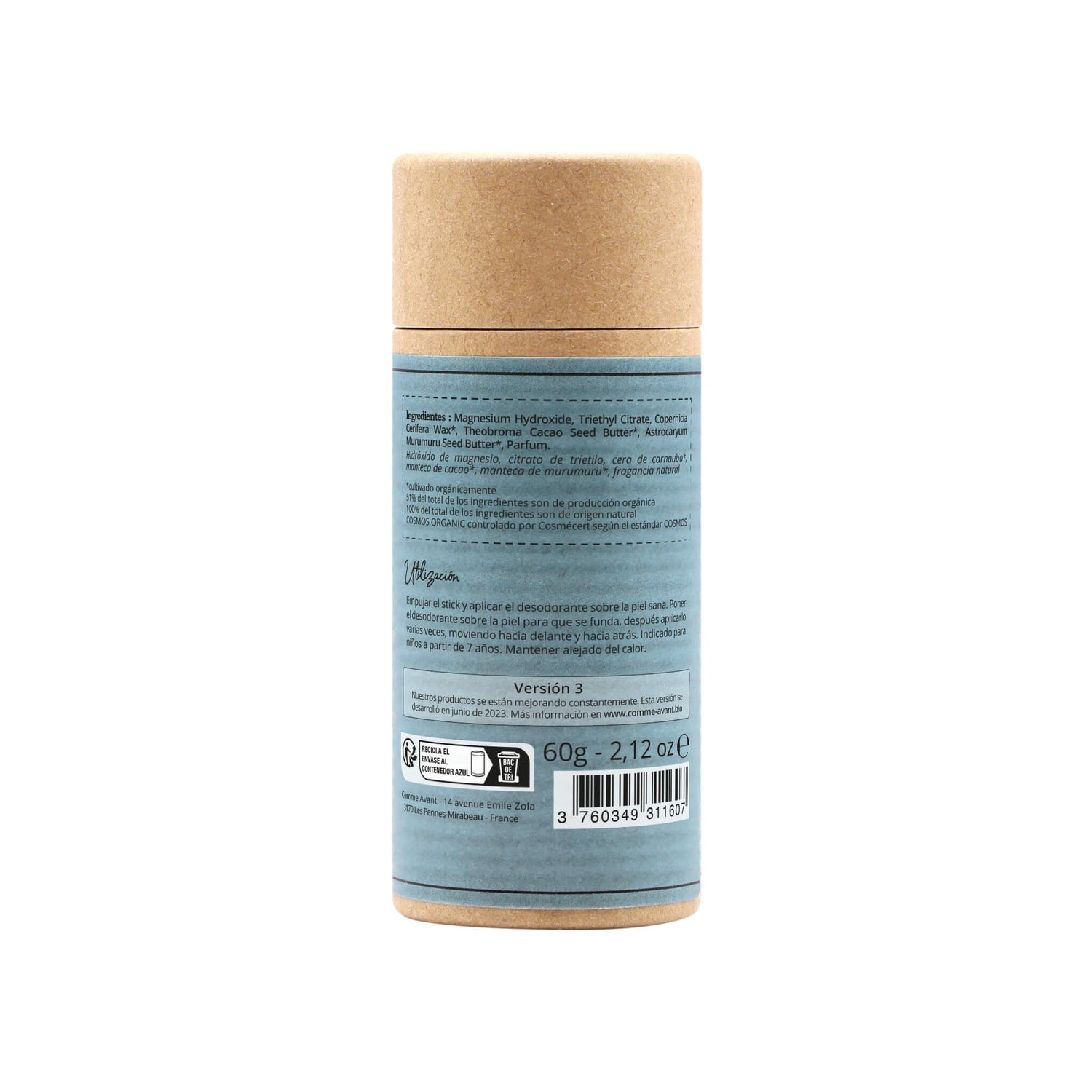 Desodorante sólido de manteca de Cacao Monoi Cacao Comme Avant