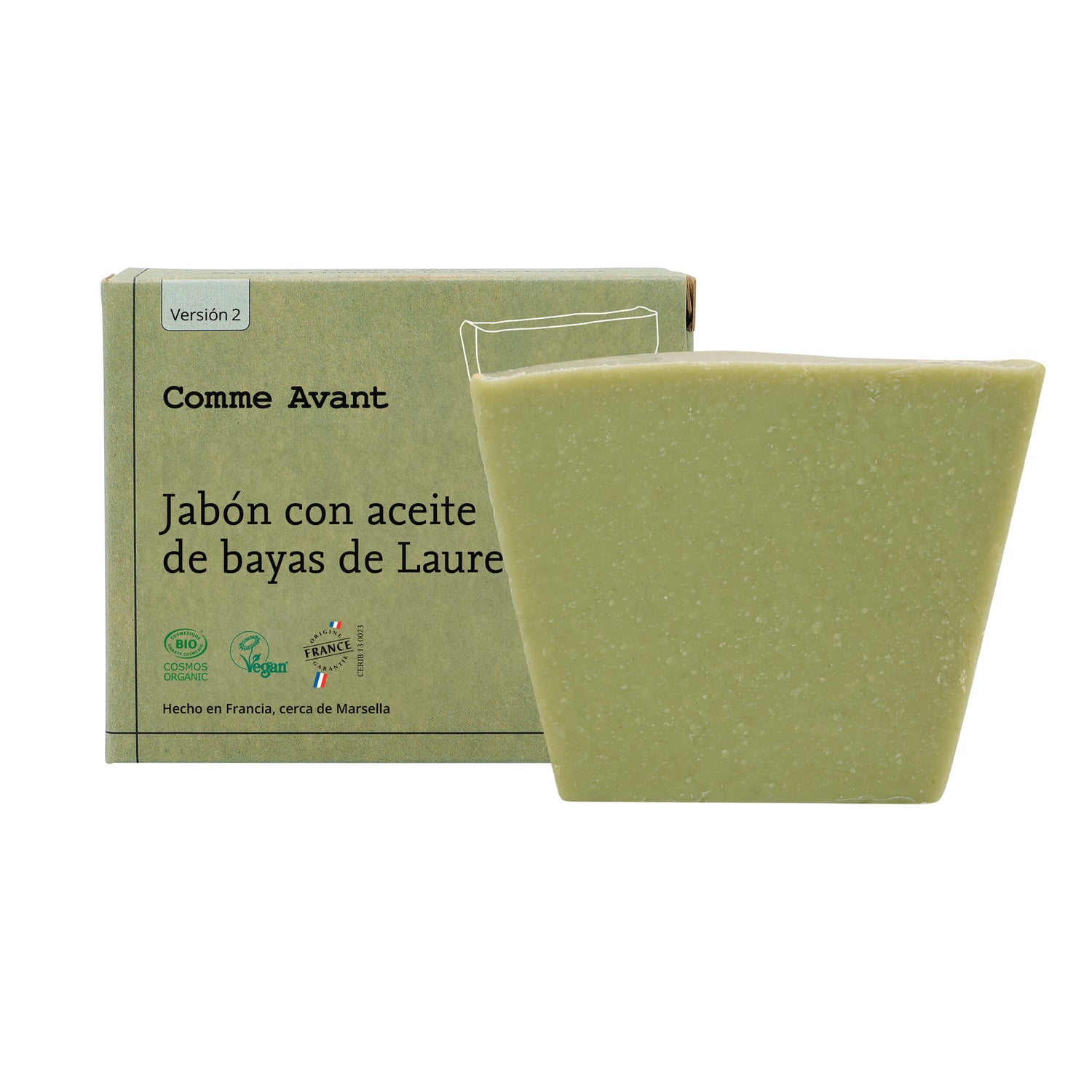 Jabón con aceite de bayas de Laurel Comme Avant