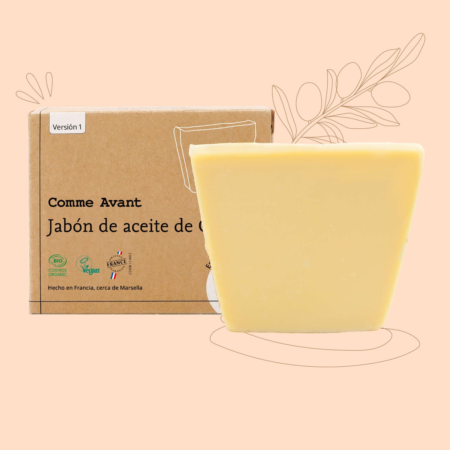 jabón de aceite de oliva comme avant natural