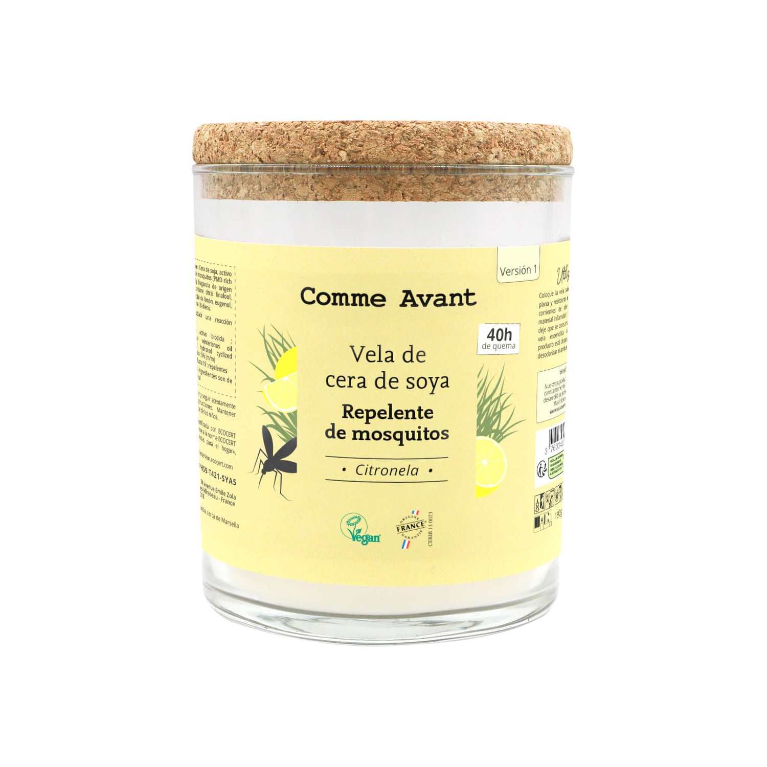 vela repelente de mosquitos y mosquitos tigre comme avant con cera de soya