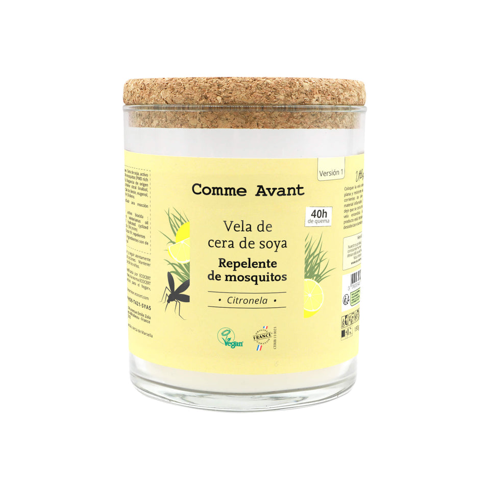 vela repelente de mosquitos y mosquitos tigre comme avant con cera de soya