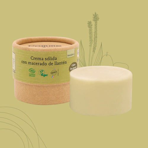 Crema sólida con macerado de llantén
