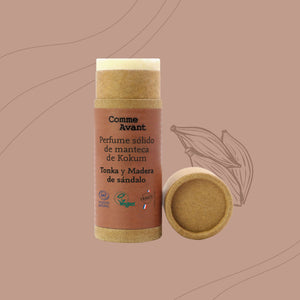 perfume sólido comme avant tonka y madera de sándalo