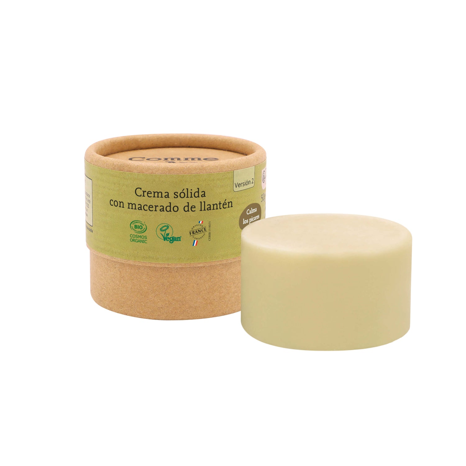 Crema sólida con macerado de llantén