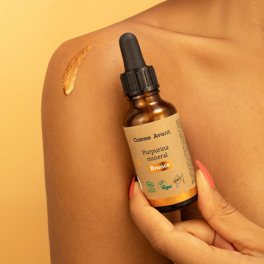 purpurina mineral comme avant bronce piel