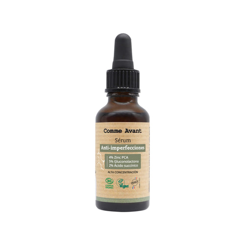 Sérum Anti-imperfecciones Zinc PCA Gluconolactona Ácido succíníco Comme Avant