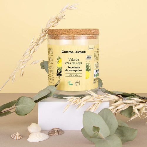 Vela repelente de mosquitos comme avant con cera de soya