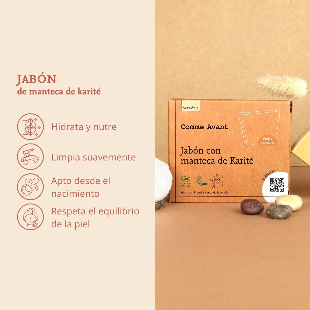jabon con manteca de karite comme avant