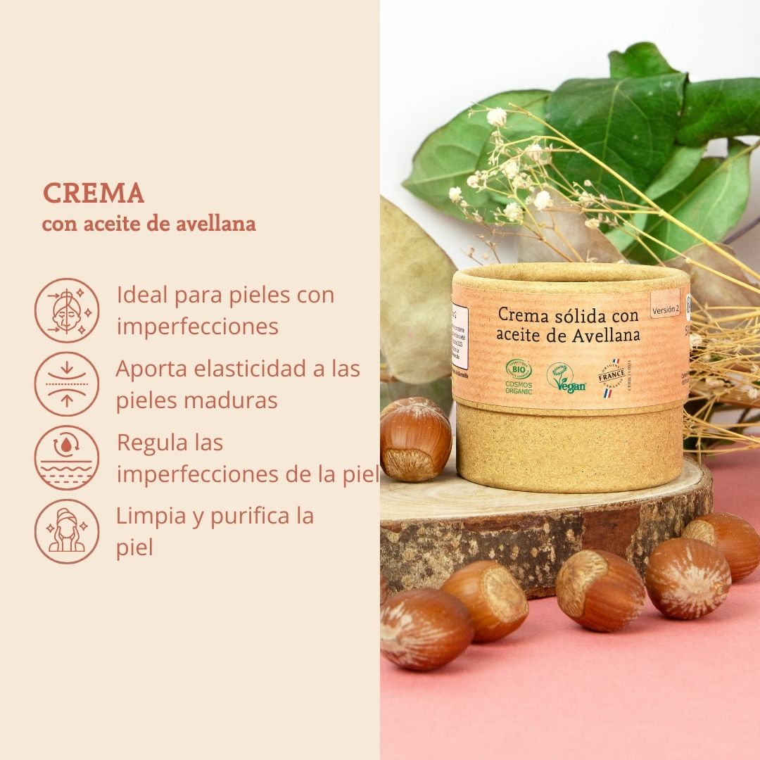 crema solida con aceite de avellana comme avant 