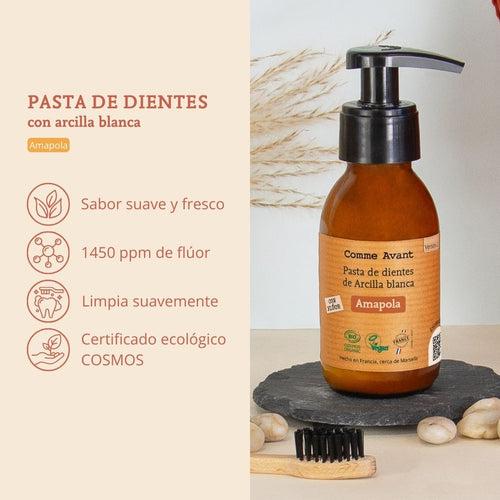 pasta de dientes amapola comme avant