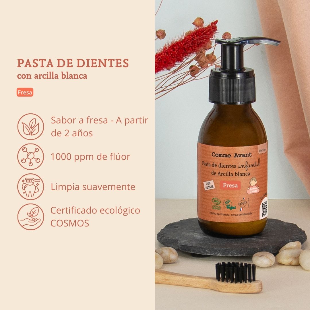 pasta de dientes fresa comme avant