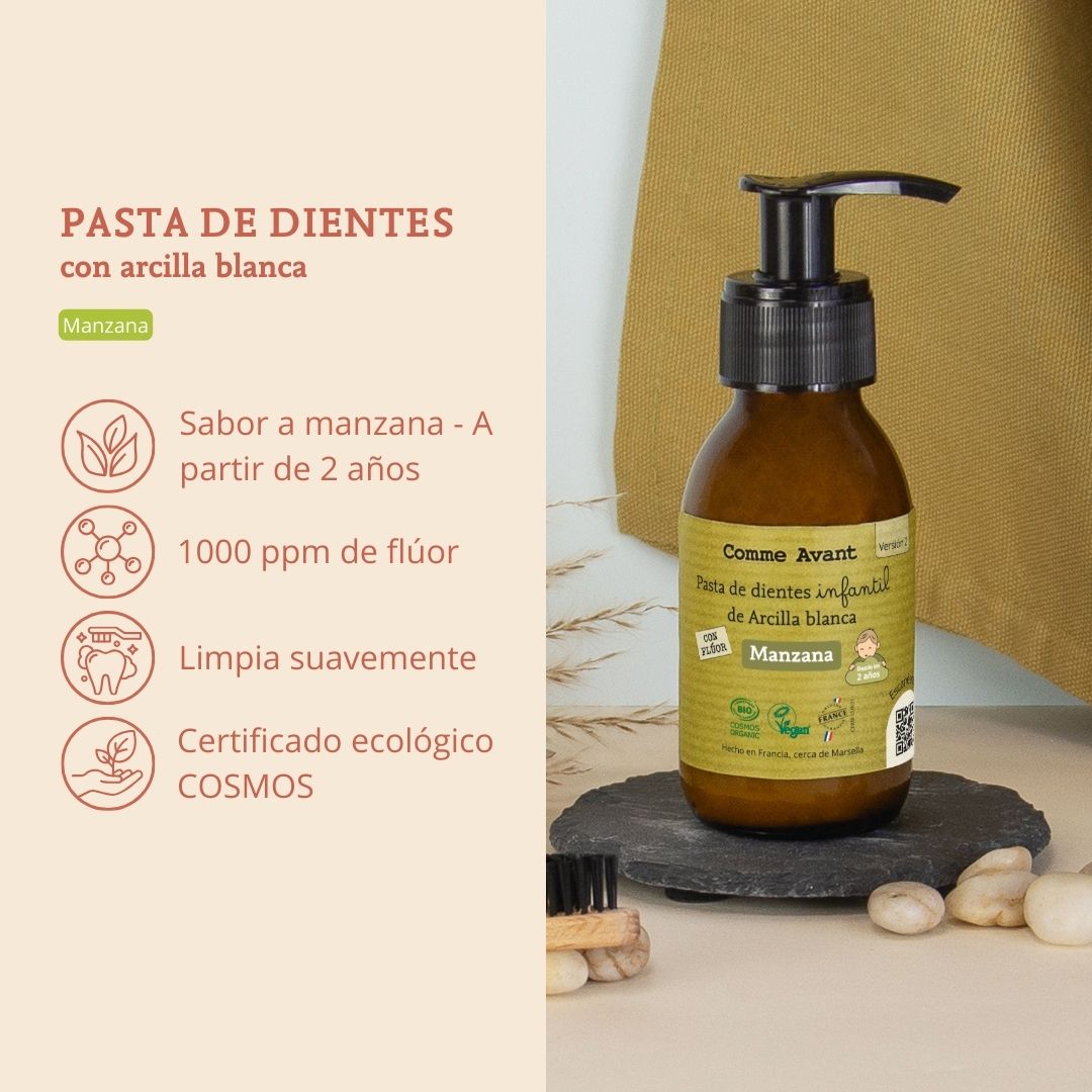 pasta de dientes manzana comme avant