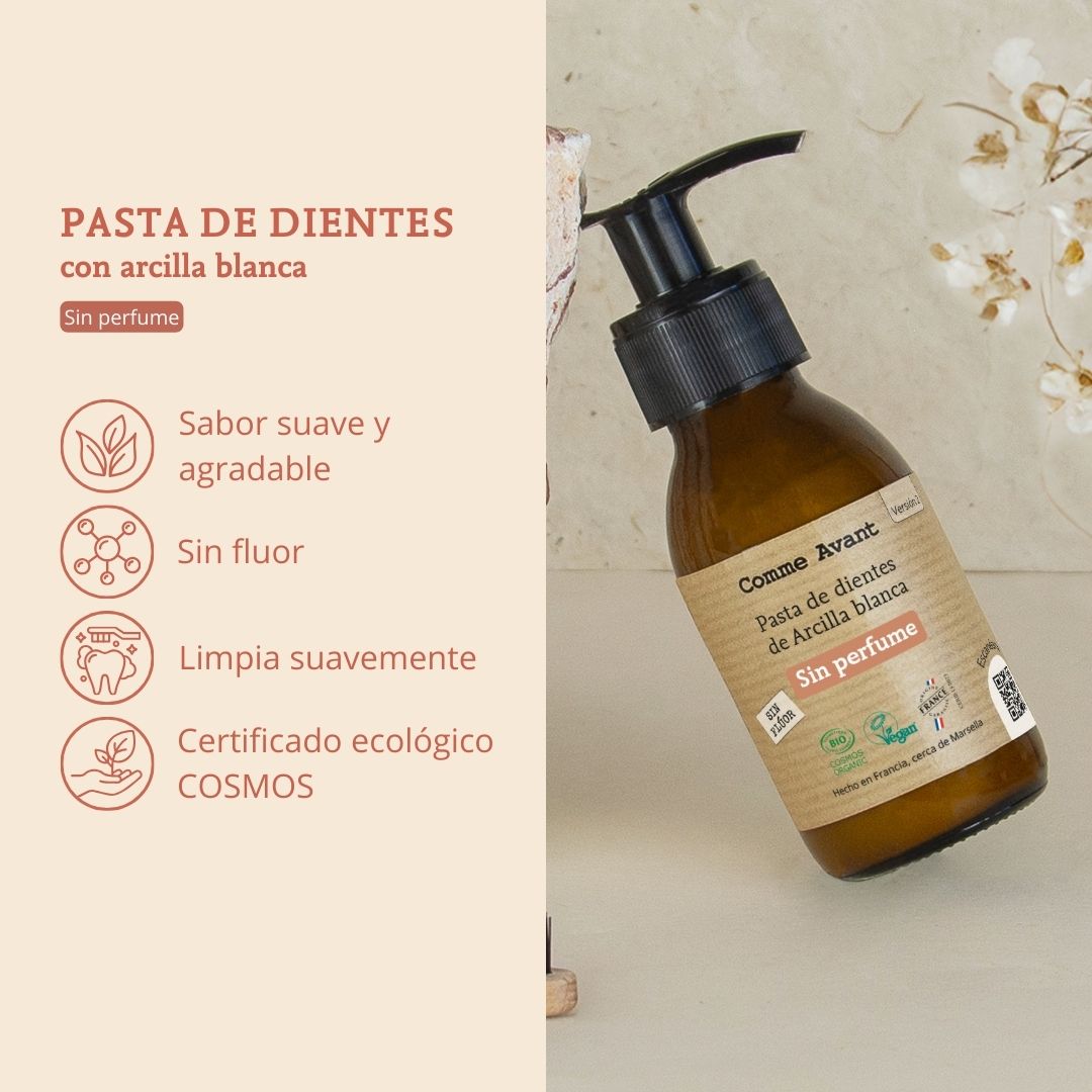 pasta de dientes sin perfume comme avant