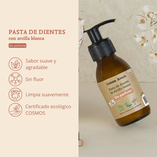 pasta de dientes sin perfume comme avant