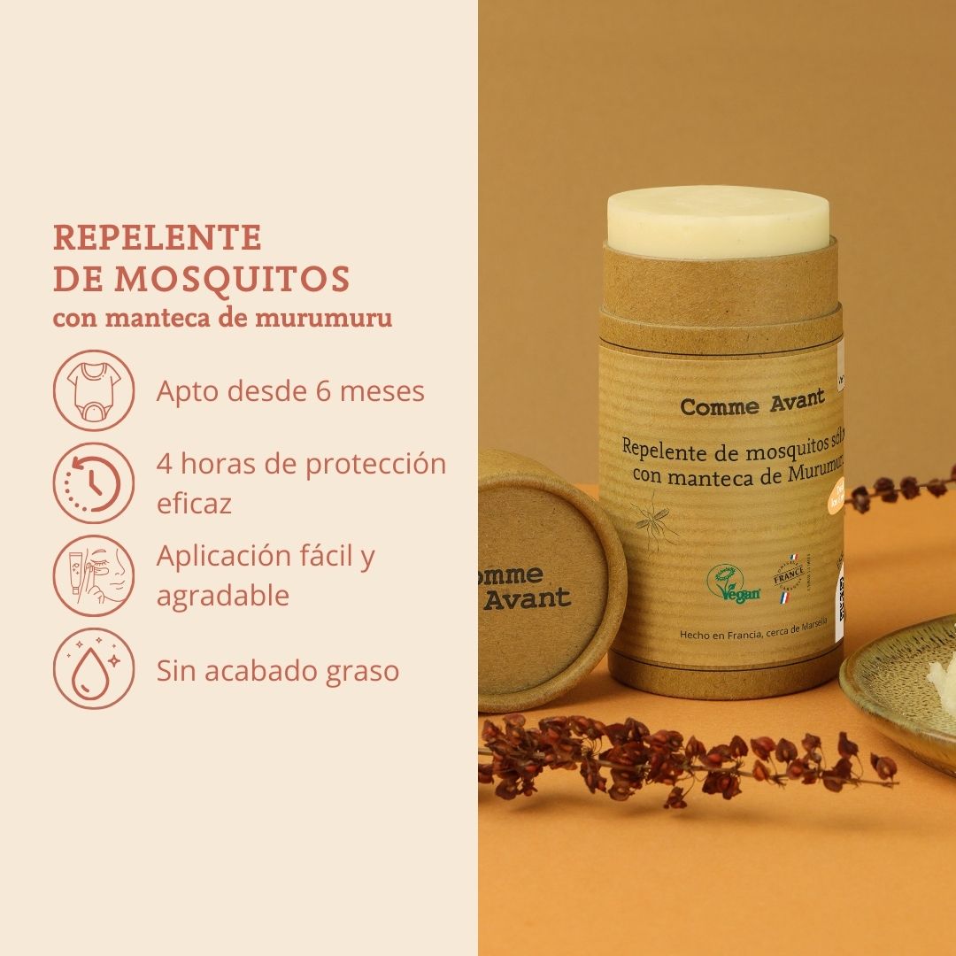 Repelente de mosquitos solido con manteca de murumuru comme avant