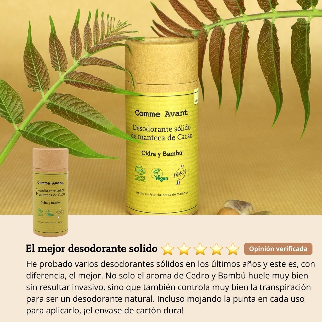 opinión desodorante cidra comme avant