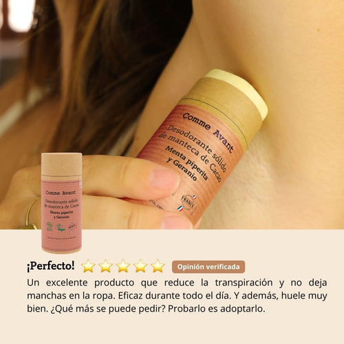 opinión desodorante piperita genio comme avant