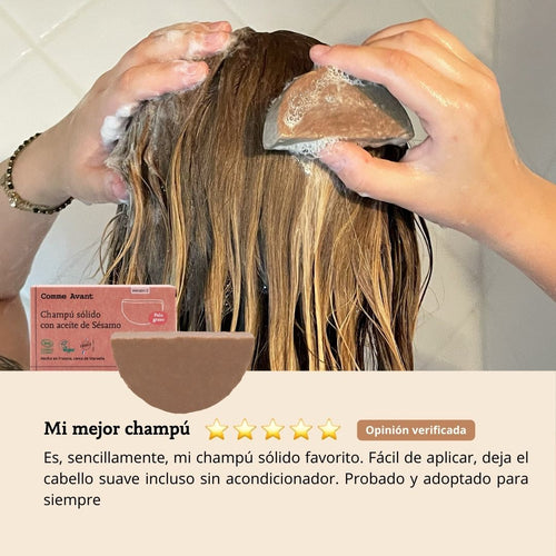 opinión champú solido sésamo comme avant