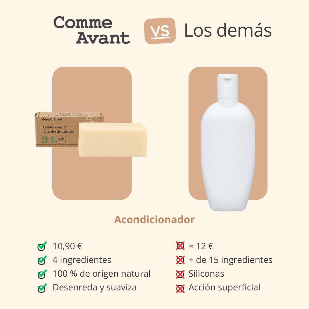  Acondicionador desenredante orgánico sólido natural sin silicona 