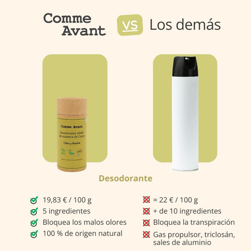 Desodorante sólido ecológico natural y eficaz con cidra y bambú 